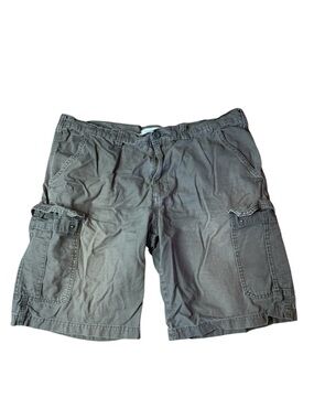 Denver Hayes Men’s Gray/brown Cargo Shorts - 100% Cotton - Size 38